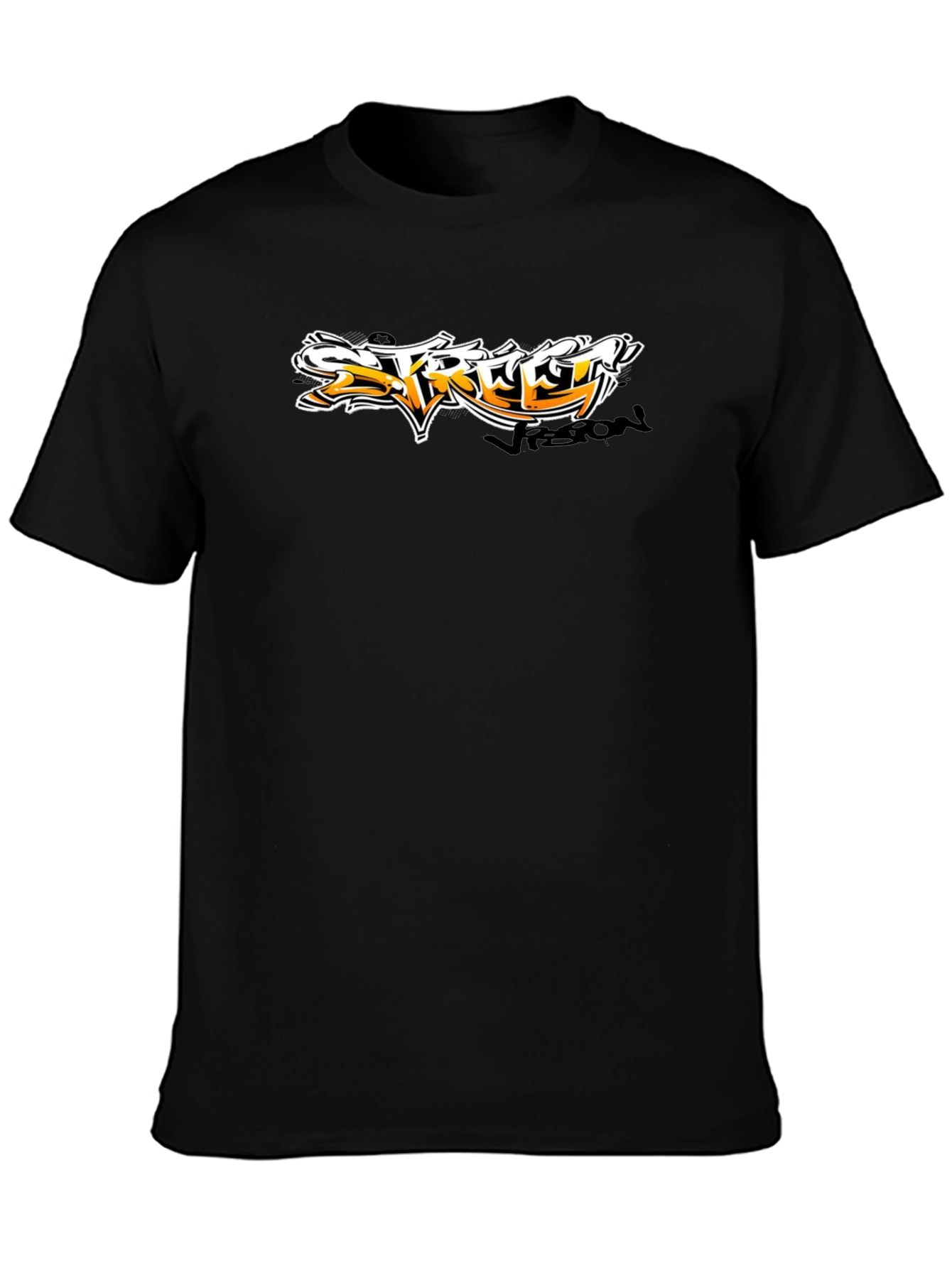 Street Vision Graphic Tee - Black Cotton T-Shirt