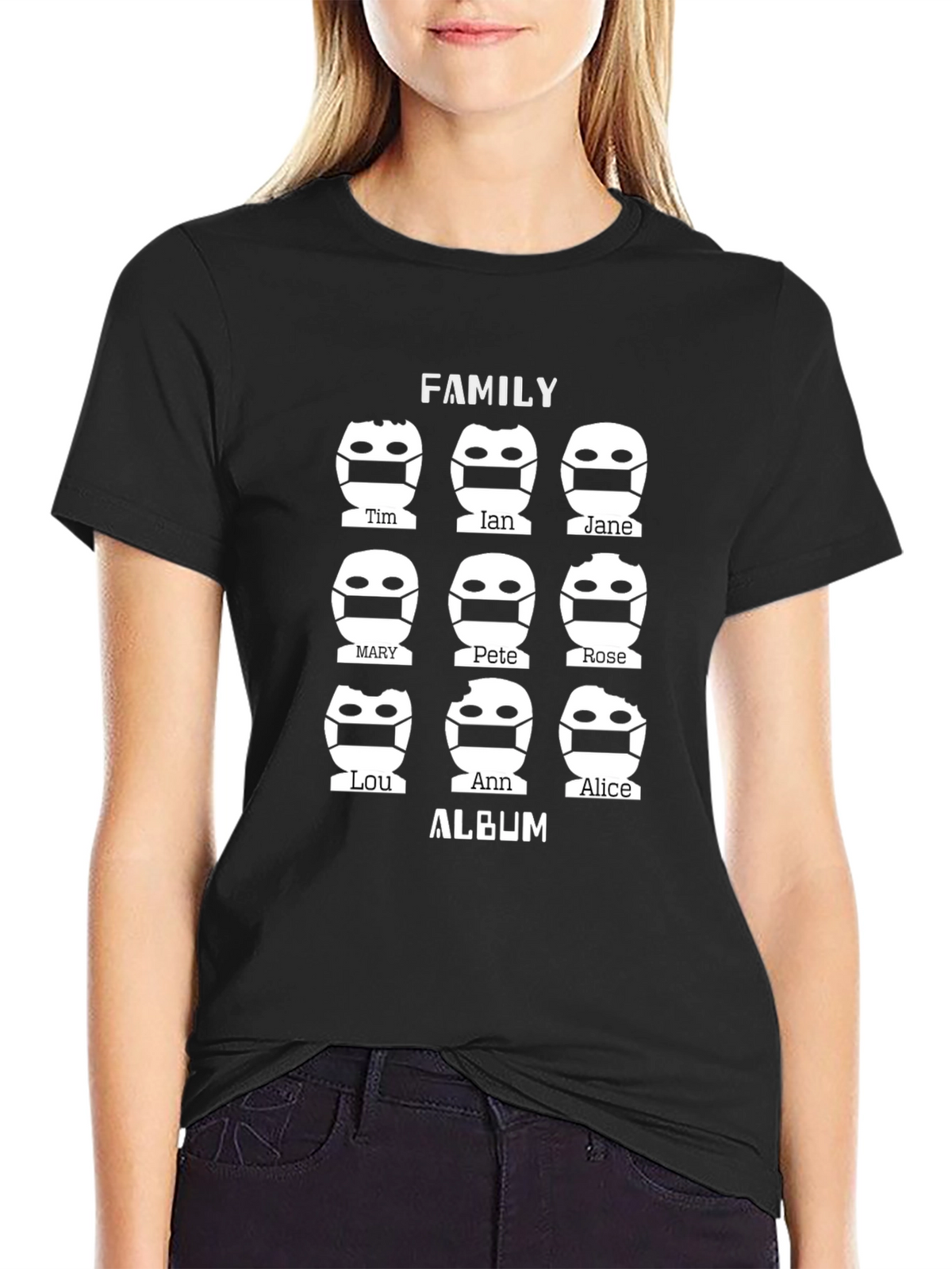 Family Album Graphic Tee - Novelty T-Shirt