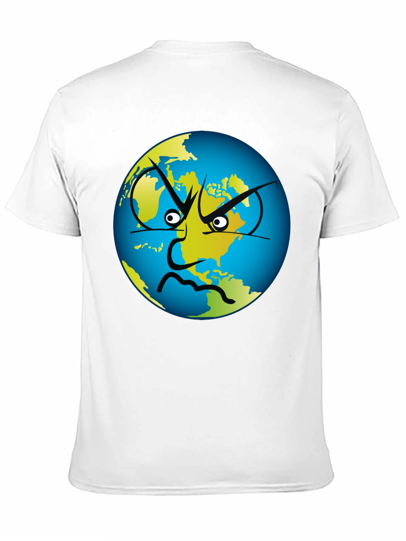Angry Earth Graphic Tee - Black Cotton T-Shirt