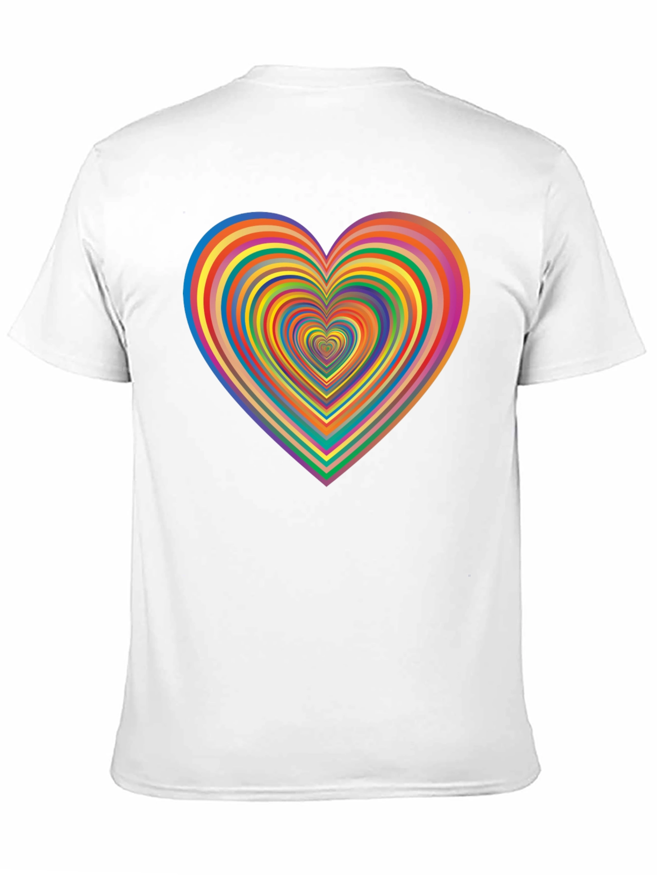 Rainbow Heart Graphic Tee - Black Casual T-Shirt