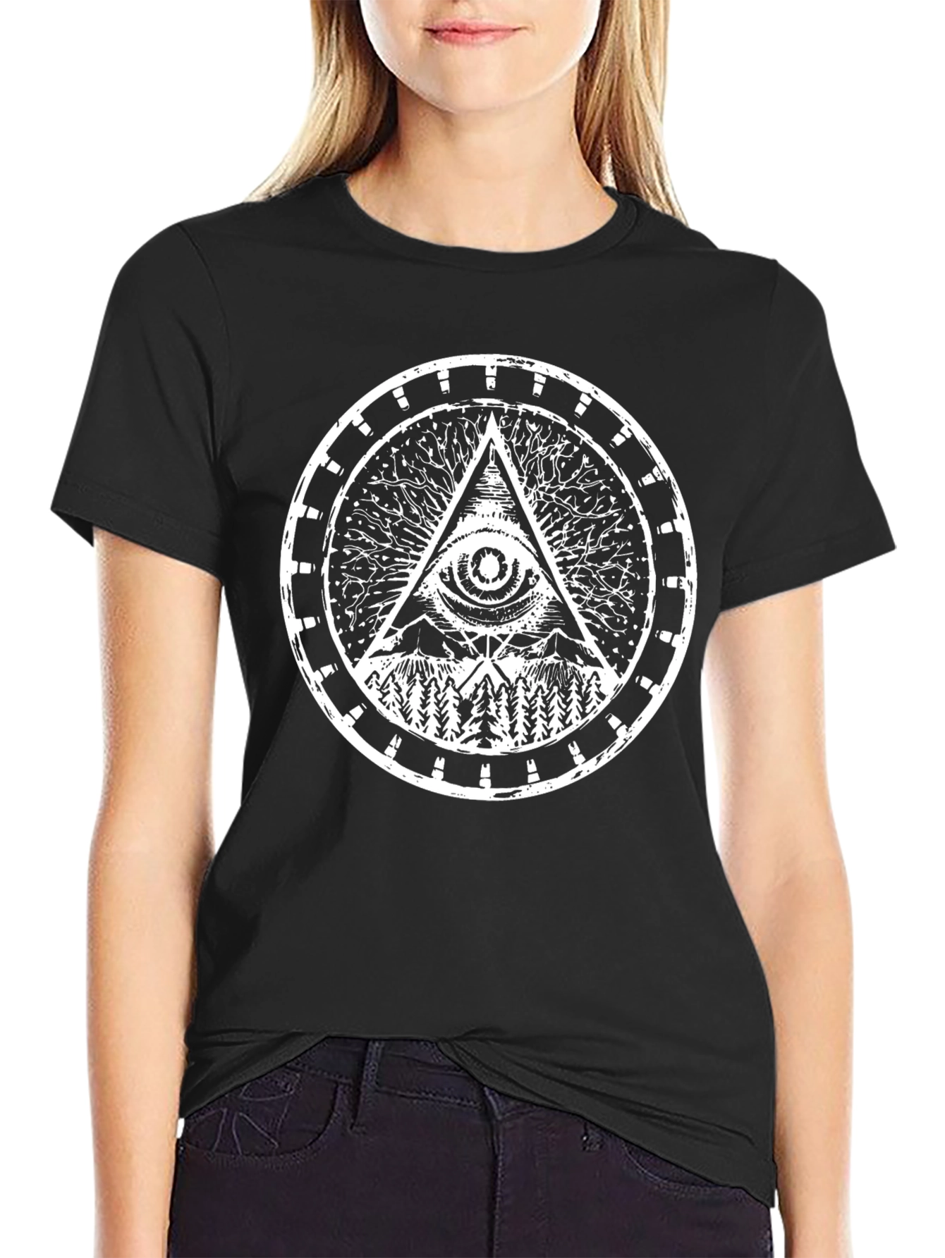 Eye of Providence Graphic T-Shirt - Black