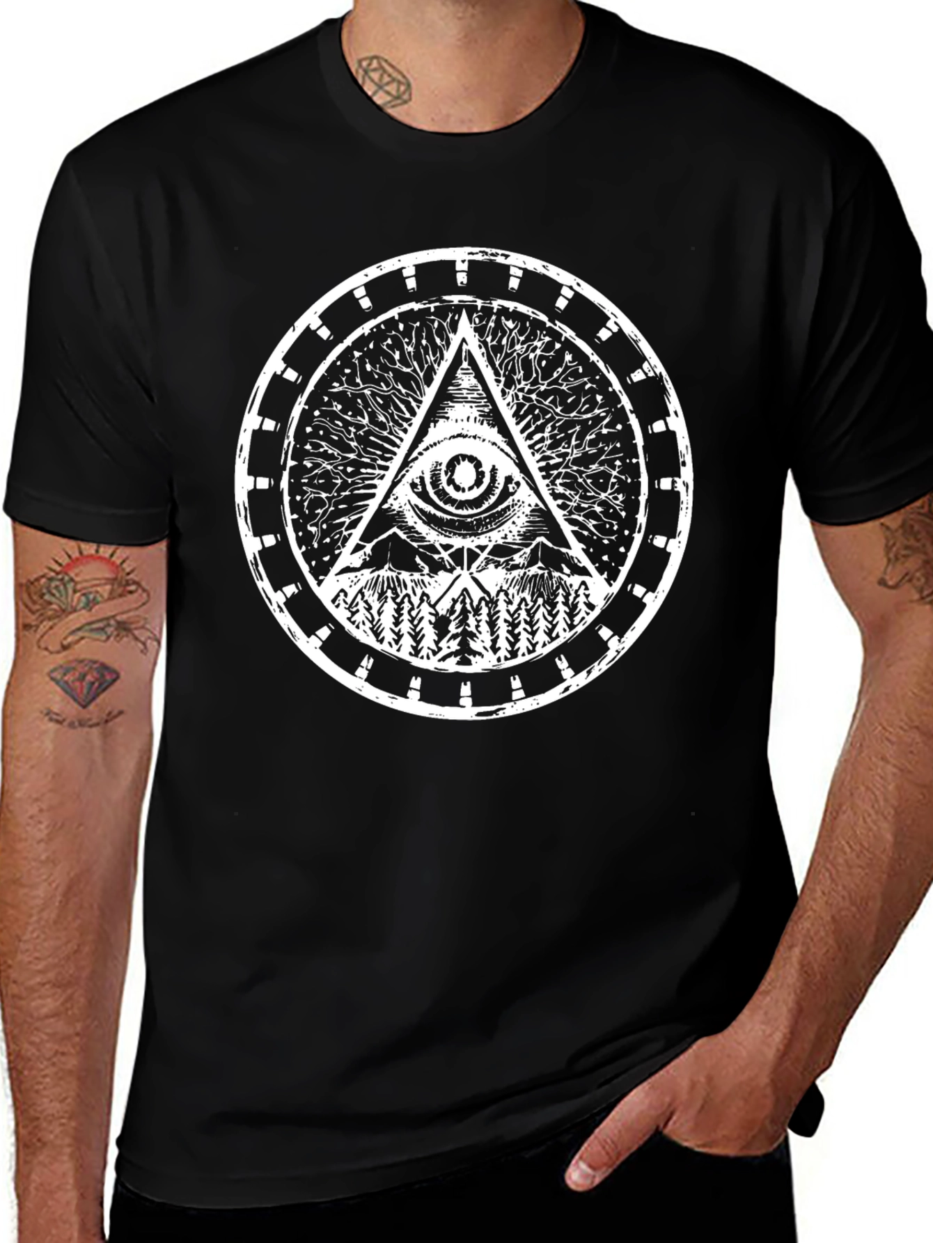Eye of Providence Graphic T-Shirt - Black