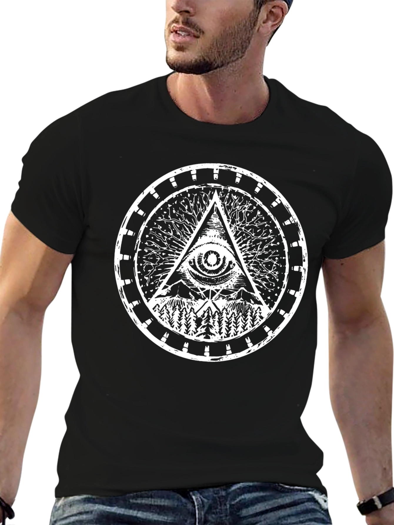 Eye of Providence Graphic T-Shirt - Black