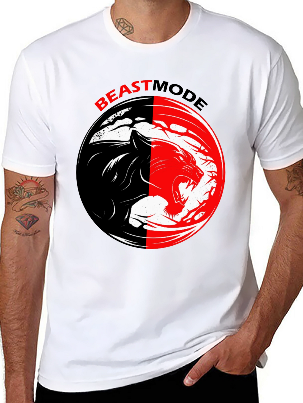 Beast Mode Black T-Shirt - Gym Workout Motivation
