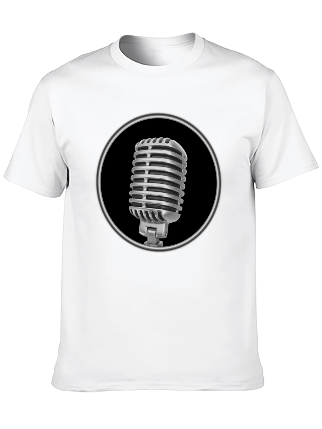 Retro Microphone Graphic Tee - Classic Style