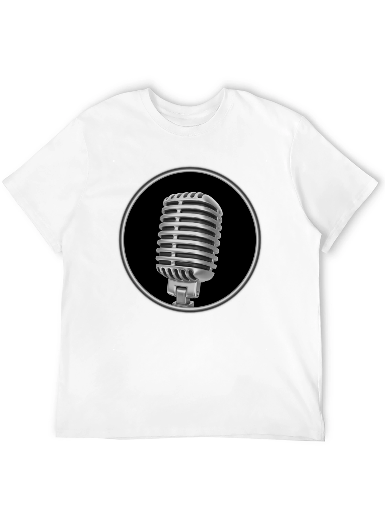 Retro Microphone Graphic Tee - Classic Style