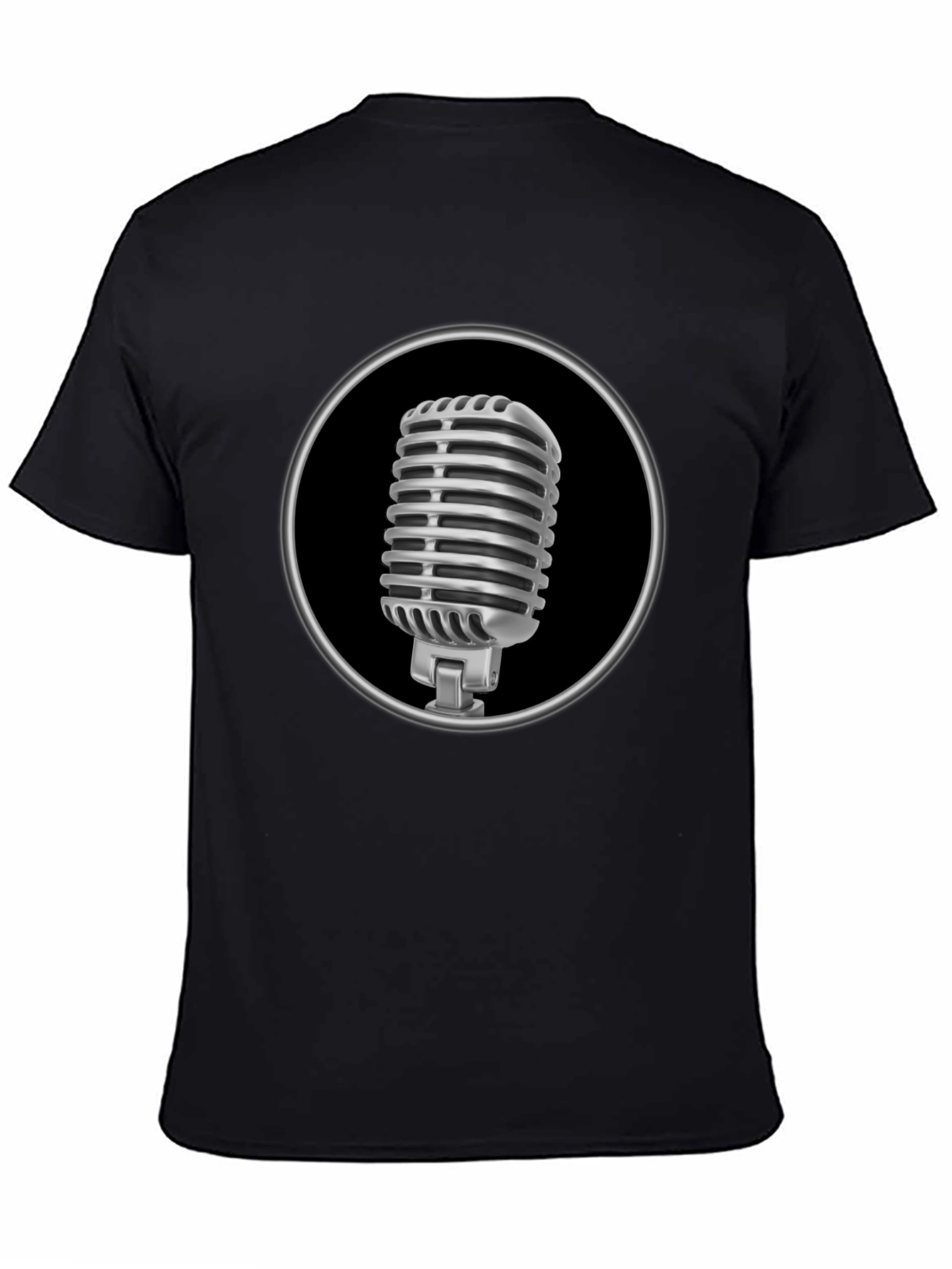 Retro Microphone Graphic Tee - Classic Style