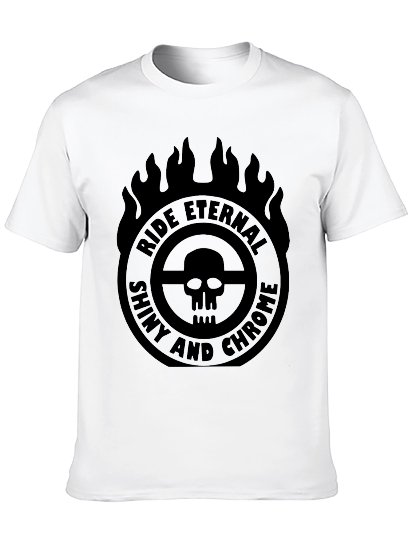Ride Eternal Shiny and Chrome Graphic T-Shirt