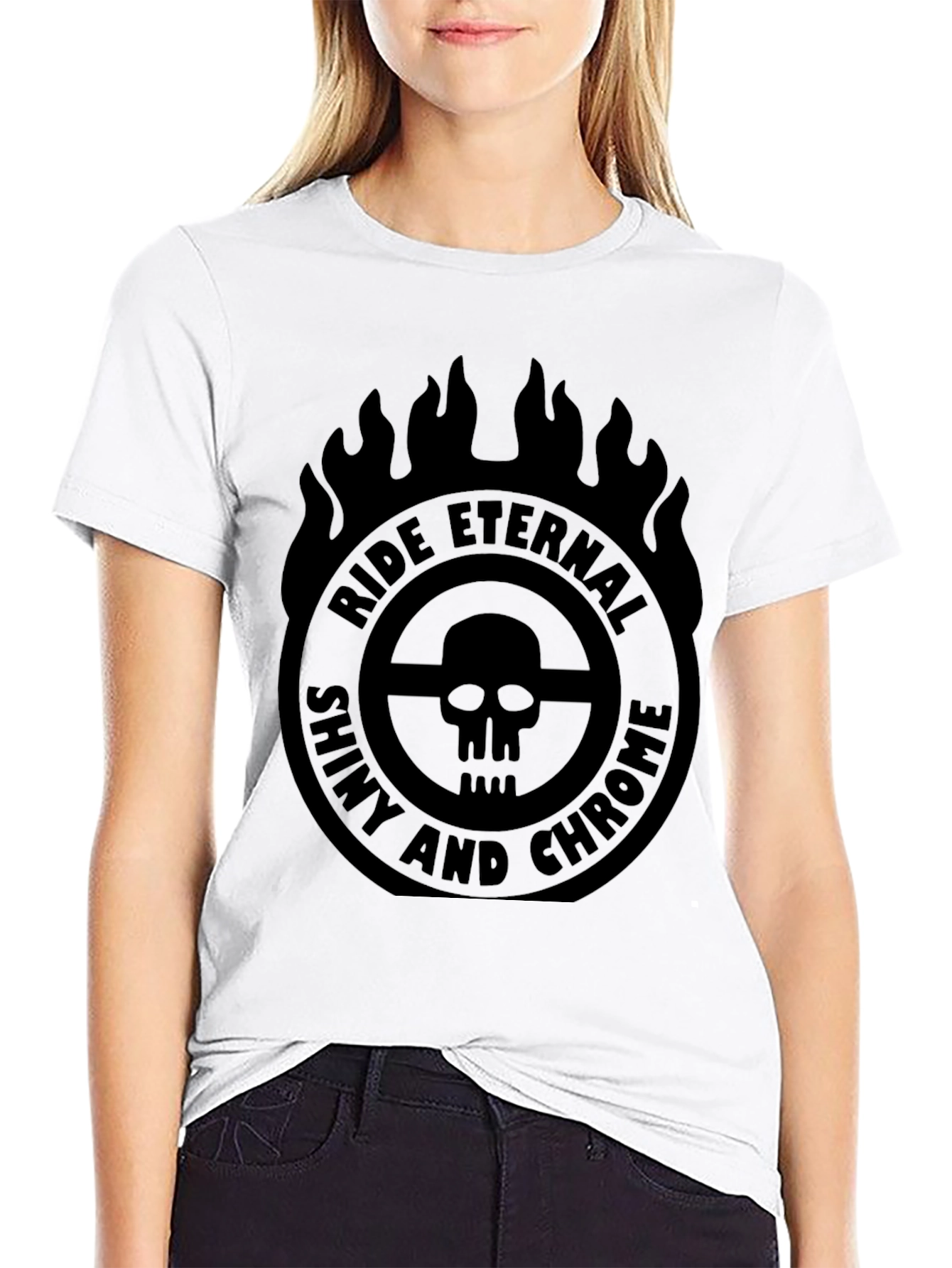Ride Eternal Shiny and Chrome Graphic T-Shirt