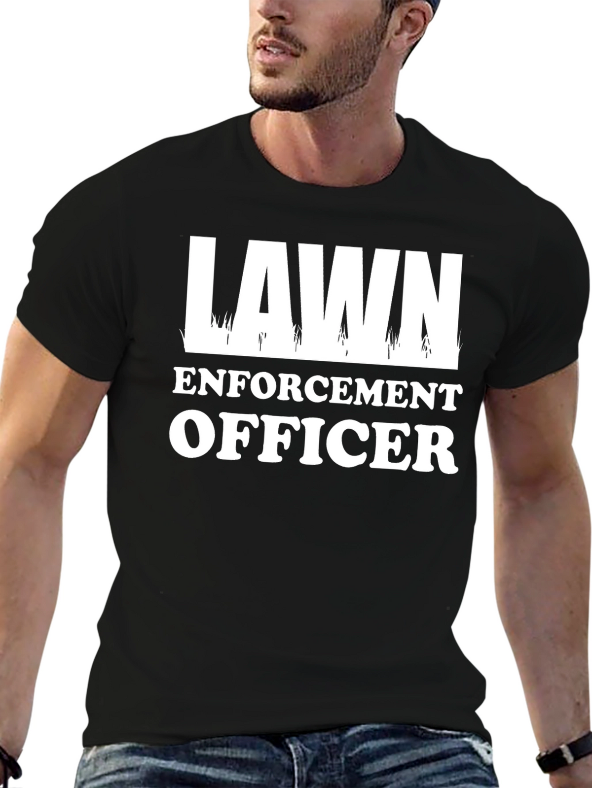 Lawn Enforcement Officer Graphic T-Shirt