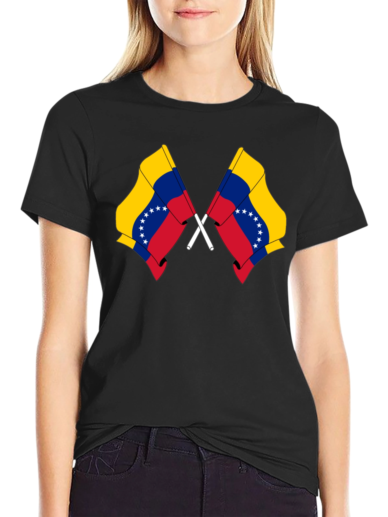 Venezuela Flag T-Shirt - Black Graphic Tee
