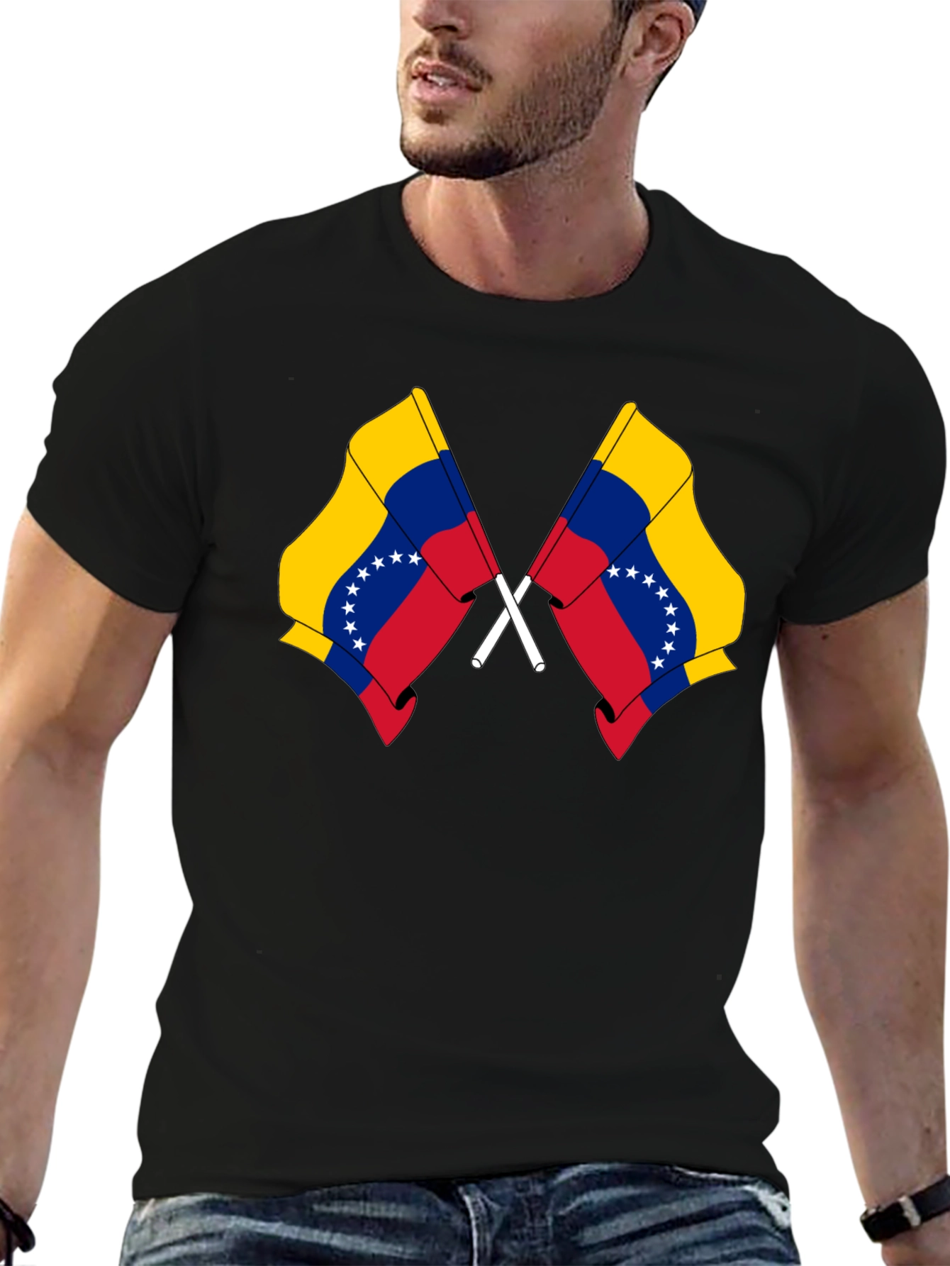 Venezuela Flag T-Shirt - Black Graphic Tee
