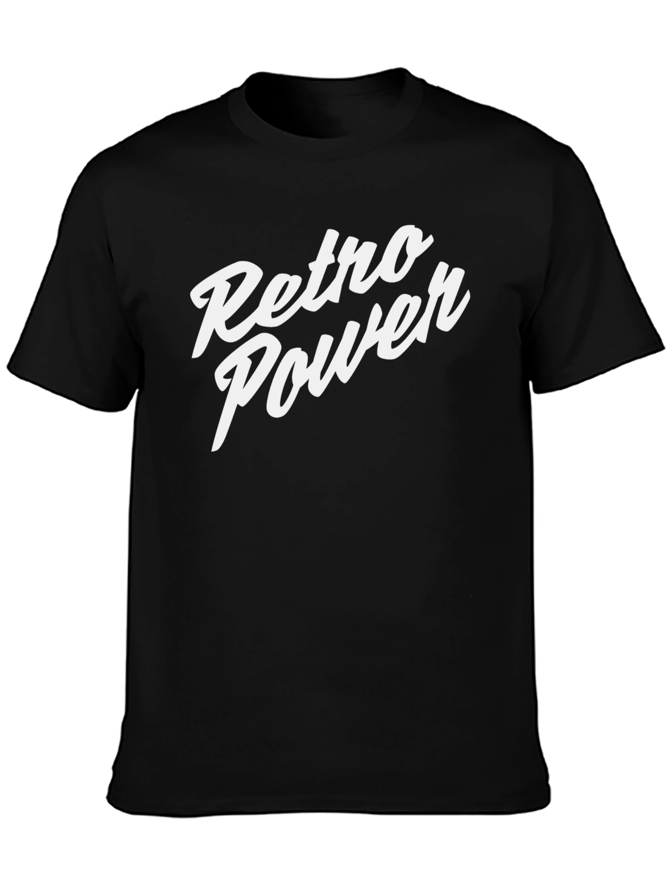 Retro Power Black Graphic T-Shirt