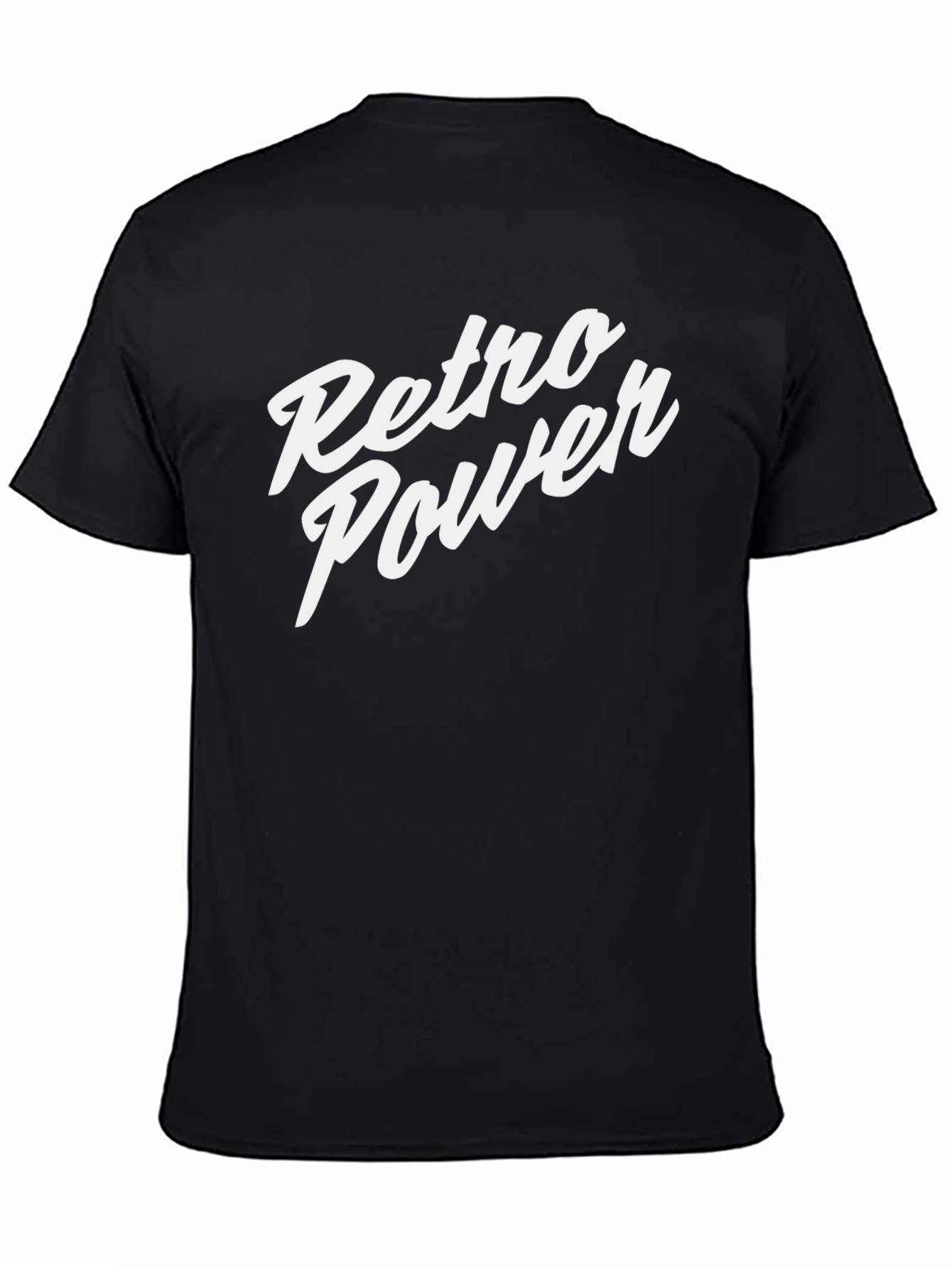 Retro Power Black Graphic T-Shirt