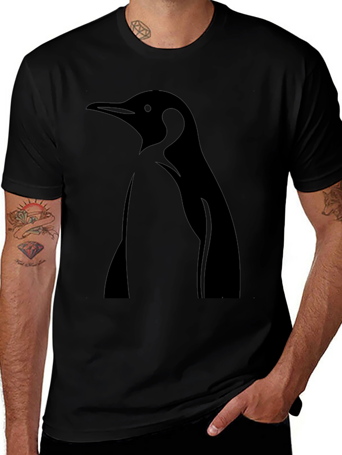 Penguin Graphic T-Shirt - Black Unisex Tee