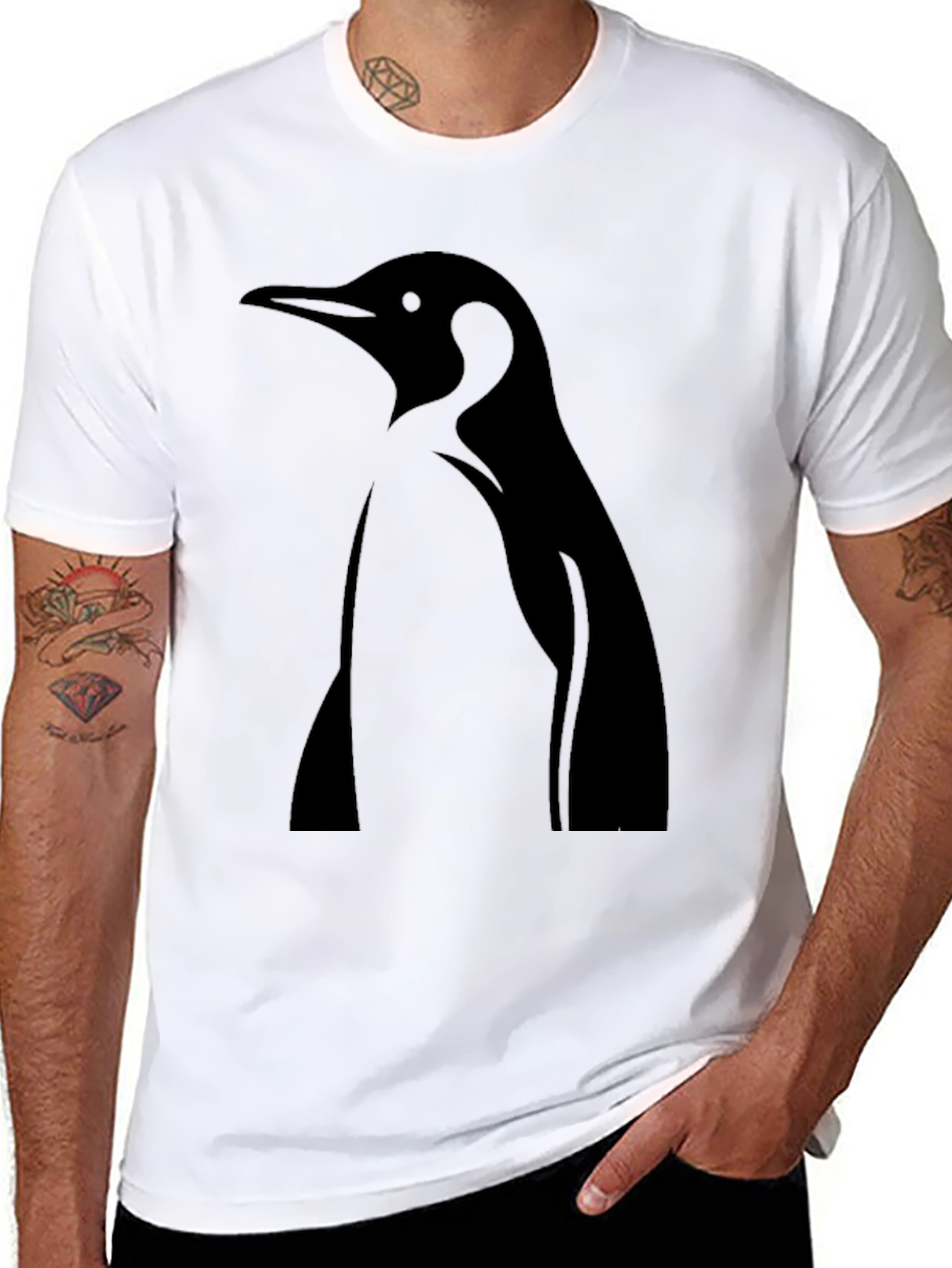 Penguin Graphic T-Shirt - Black Unisex Tee