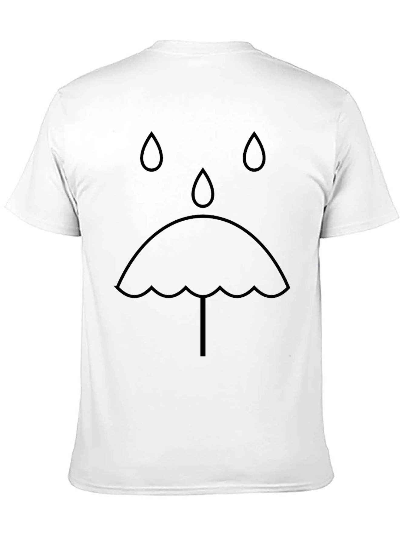 Sad Umbrella Graphic Tee - Black Cotton T-Shirt