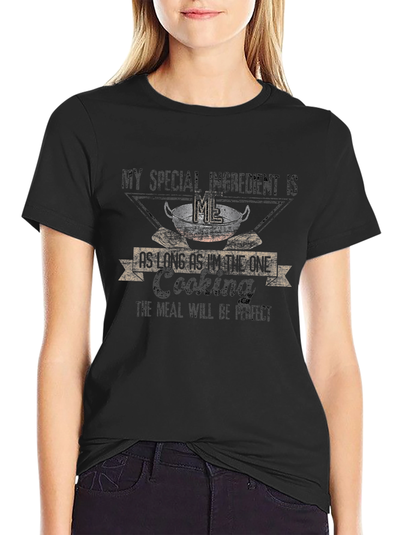 Special Ingredient Cooking T-Shirt - Black Cotton Blend