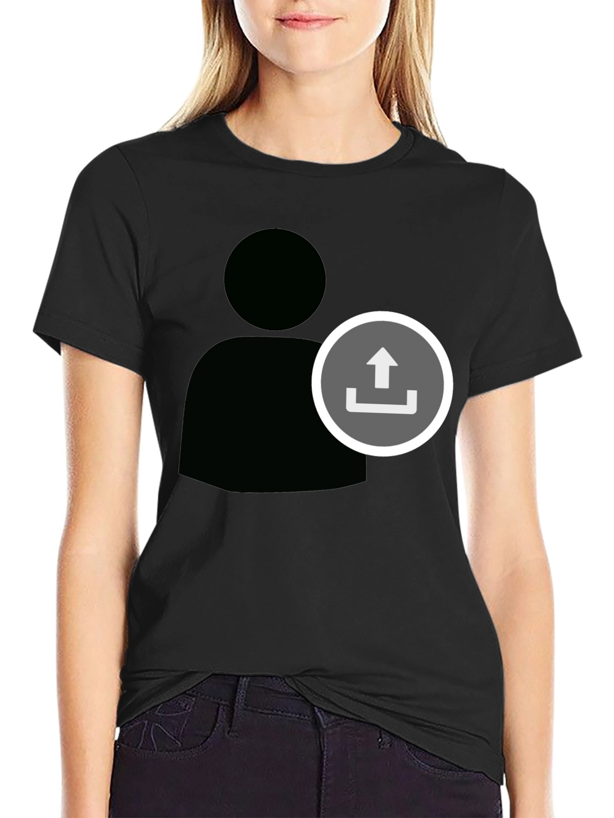 Upload User Black T-Shirt