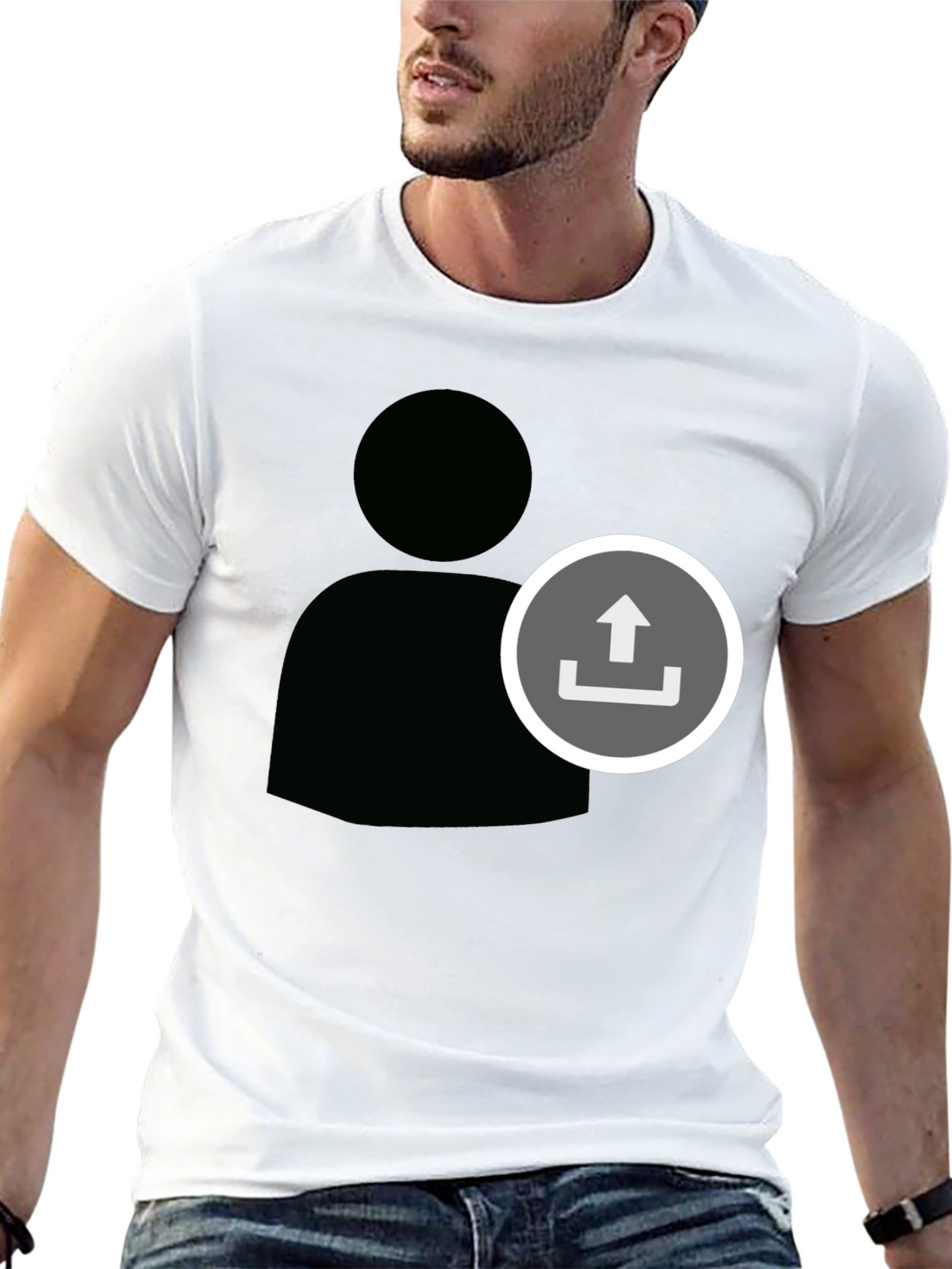 Upload User Black T-Shirt