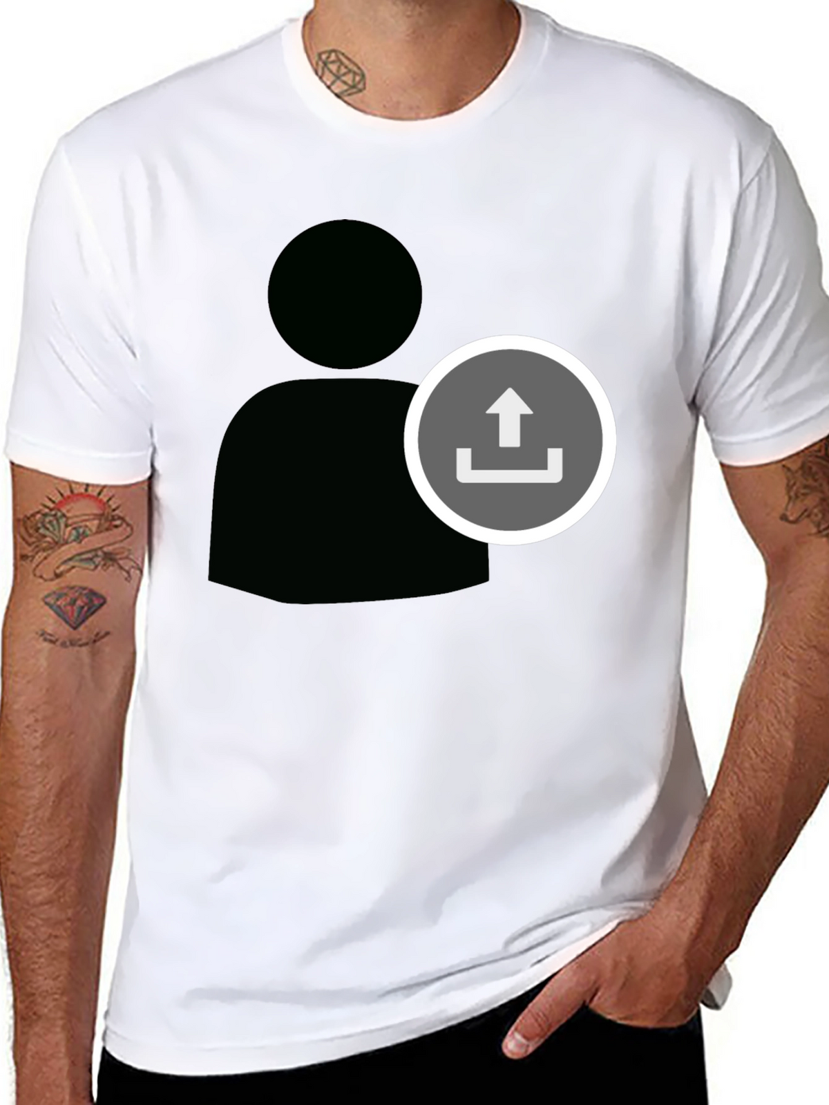 Upload User Black T-Shirt