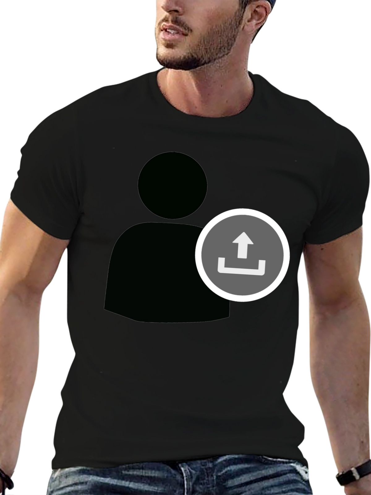 Upload User Black T-Shirt