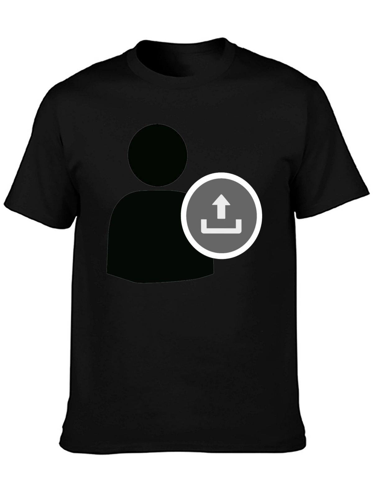 Upload User Black T-Shirt
