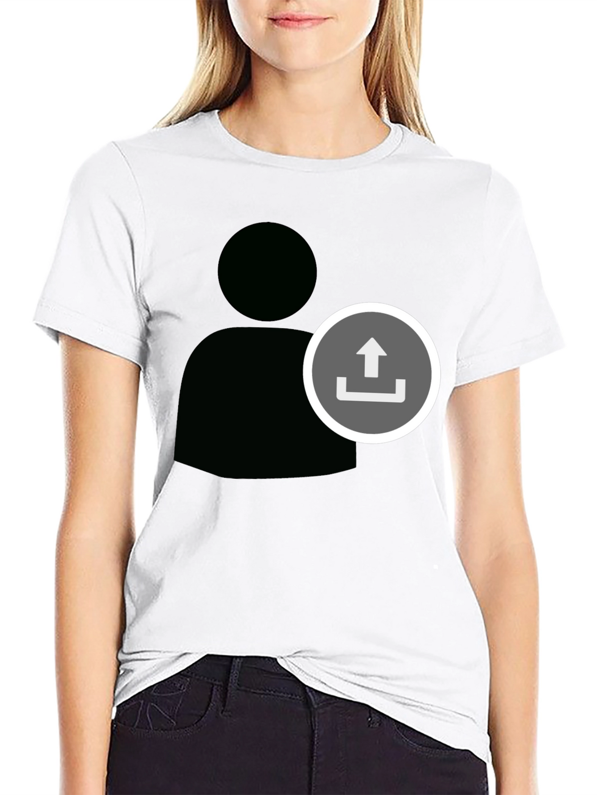 Upload User Black T-Shirt