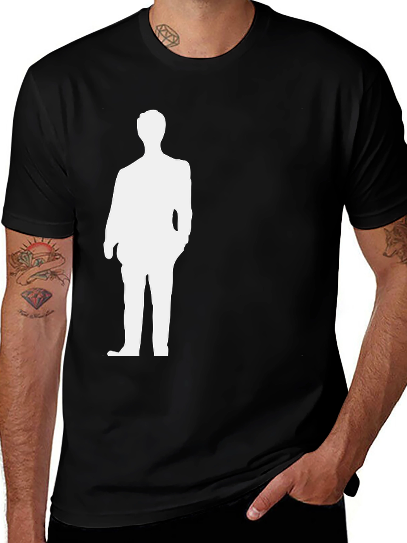 Silhouette Suit Graphic Tee - Classic Style