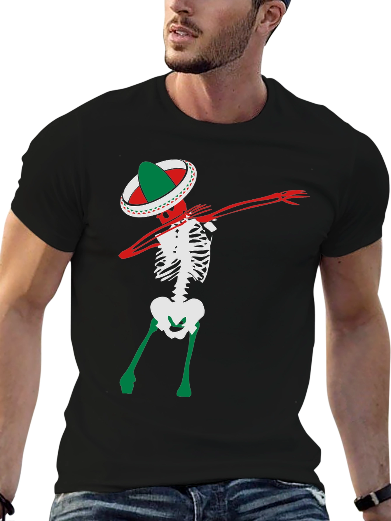 Dabbing Skeleton T-Shirt - Cinco de Mayo