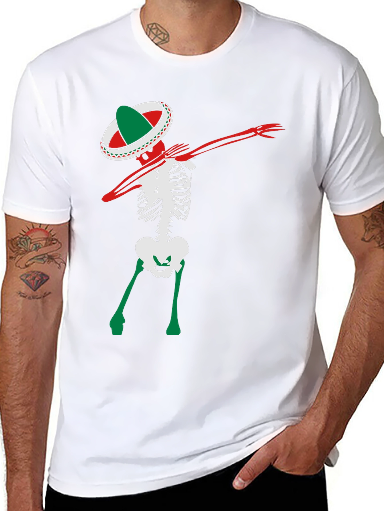 Dabbing Skeleton T-Shirt - Cinco de Mayo