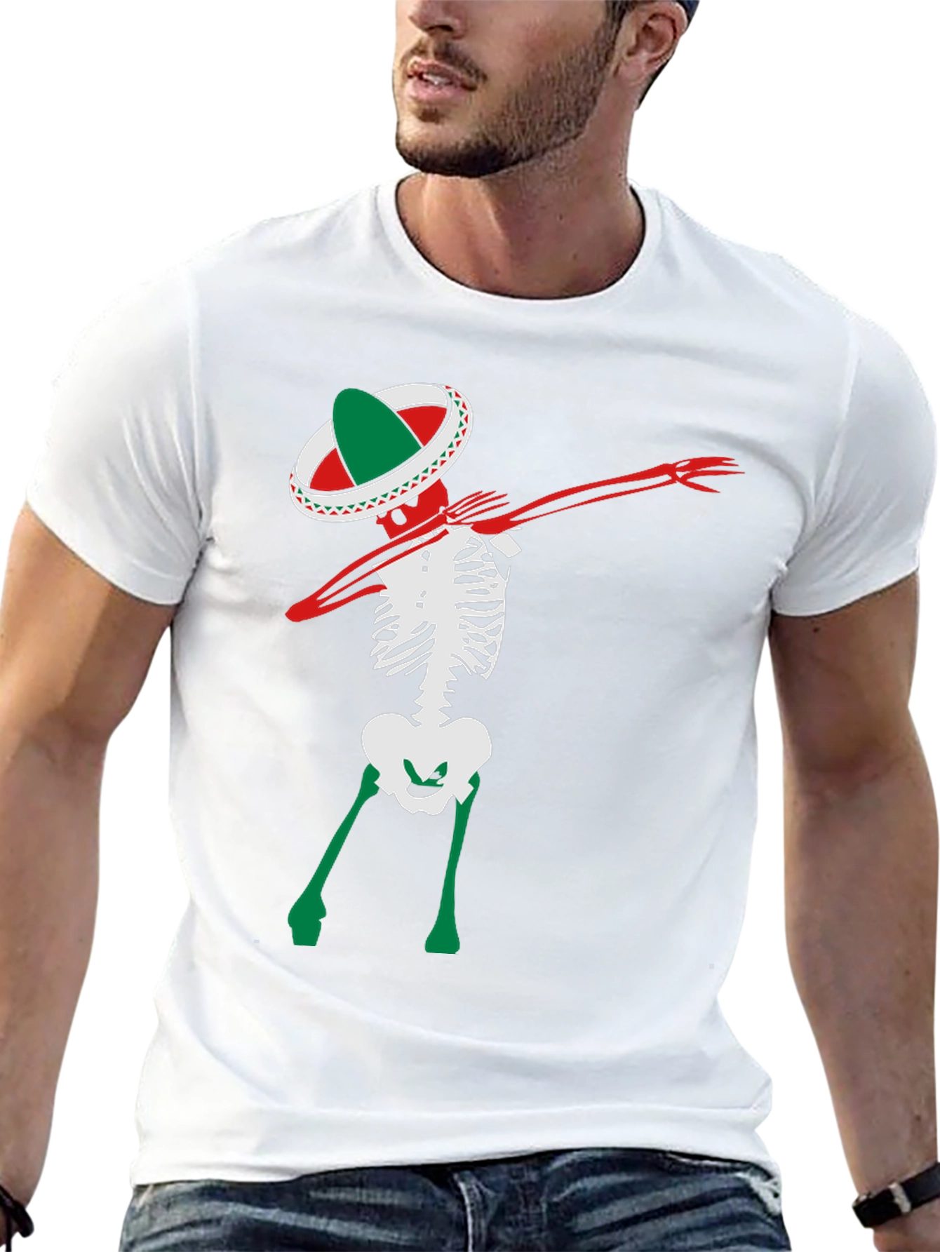 Dabbing Skeleton T-Shirt - Cinco de Mayo