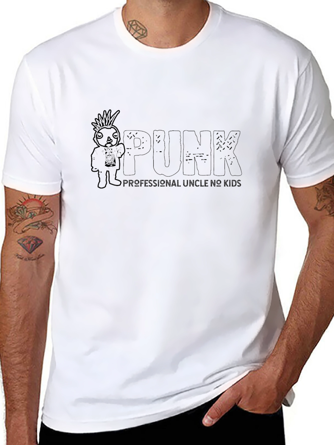 Punk Professional Uncle No Kids T-Shirt