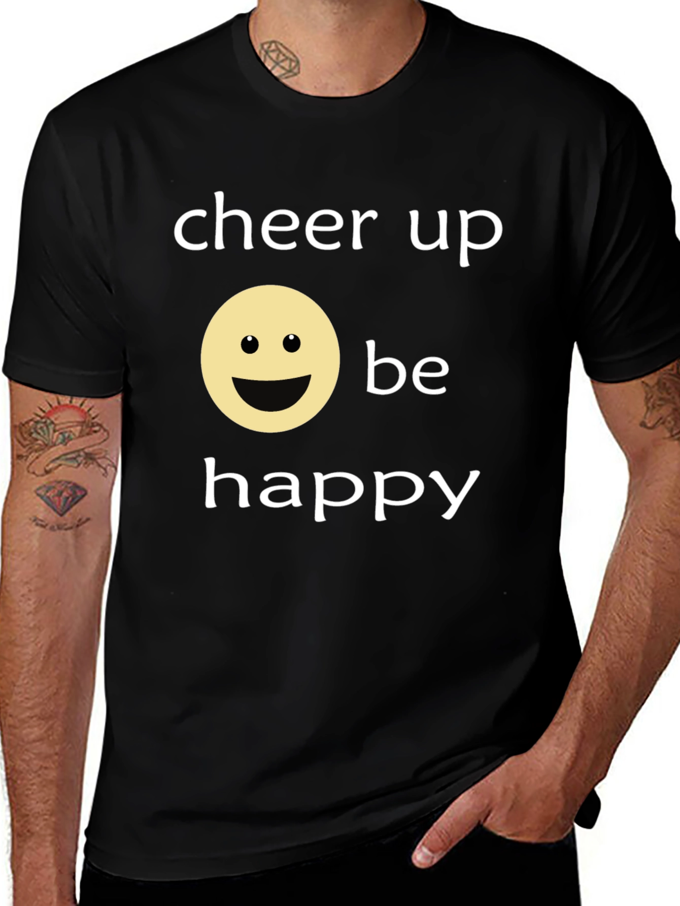 Cheer Up Be Happy Graphic T-Shirt