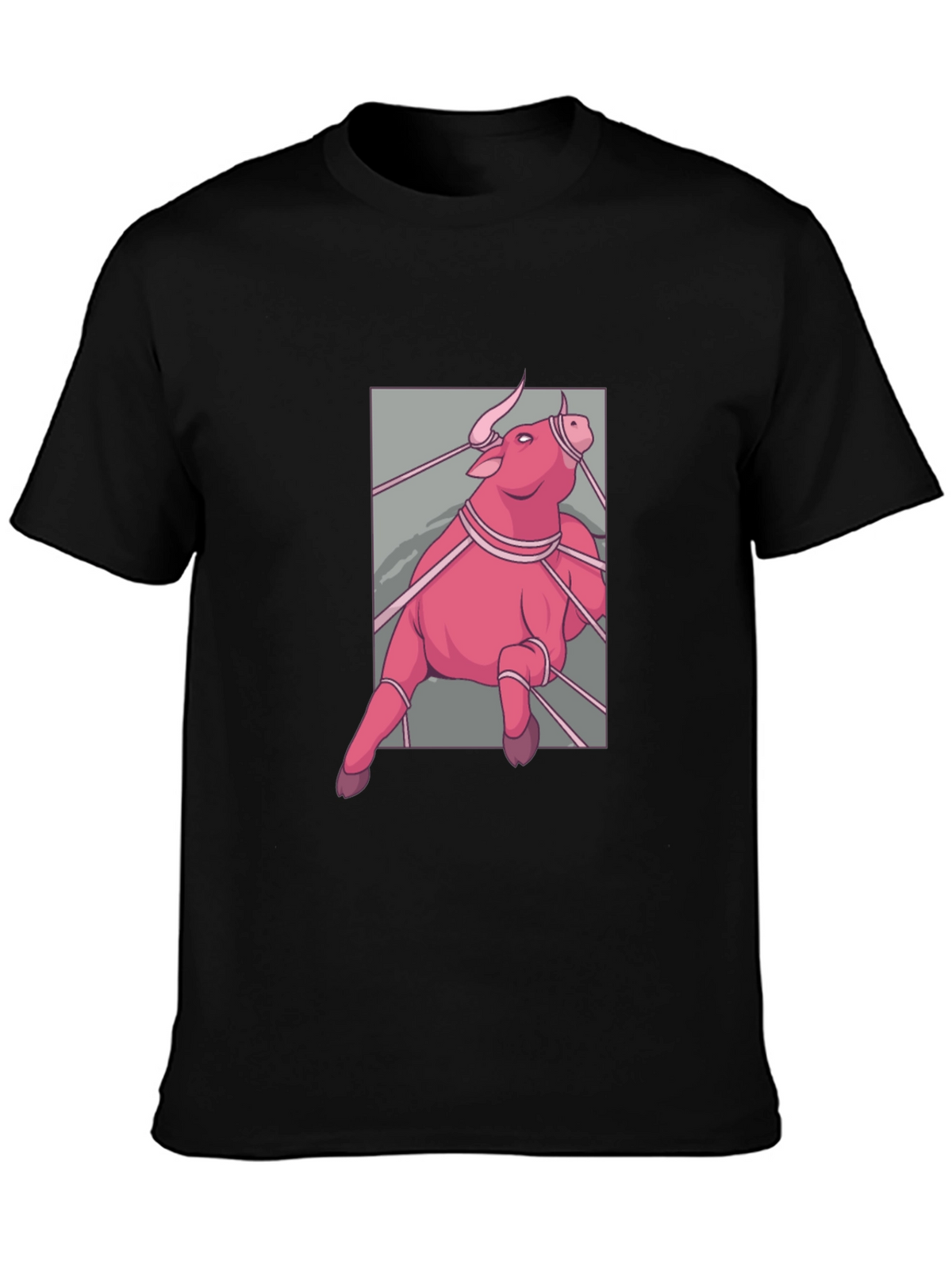 Pink Bull Graphic T-Shirt - Mens Fashion