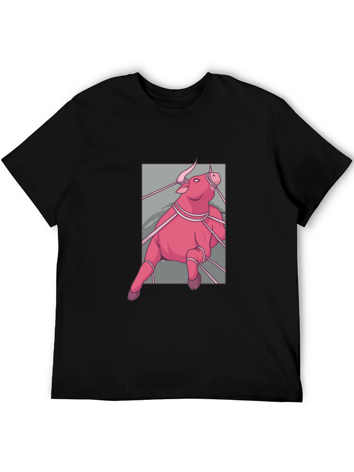 Pink Bull Graphic T-Shirt - Mens Fashion