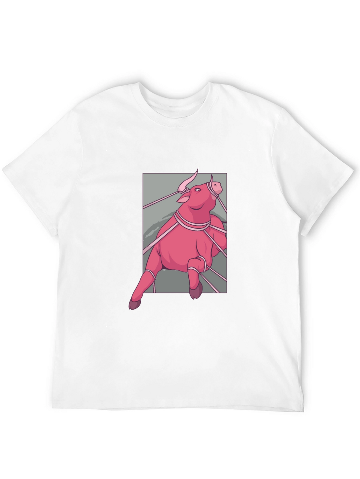 Pink Bull Graphic T-Shirt - Mens Fashion