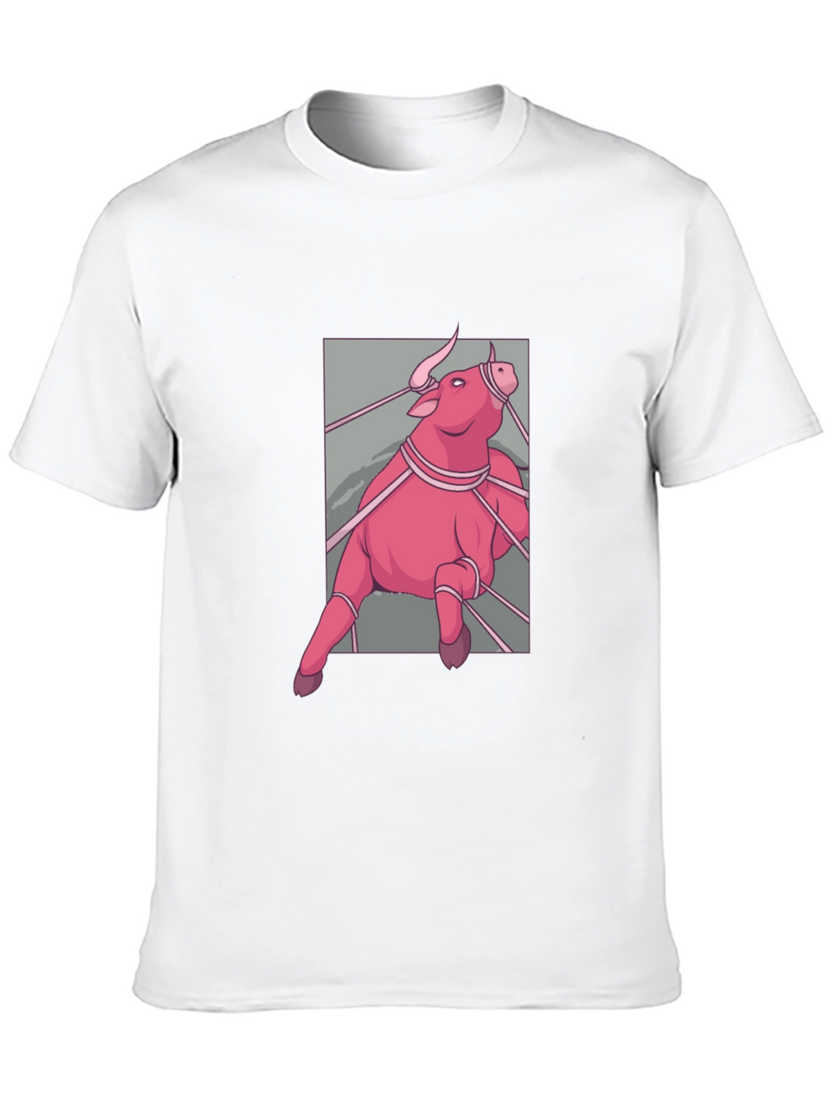 Pink Bull Graphic T-Shirt - Mens Fashion
