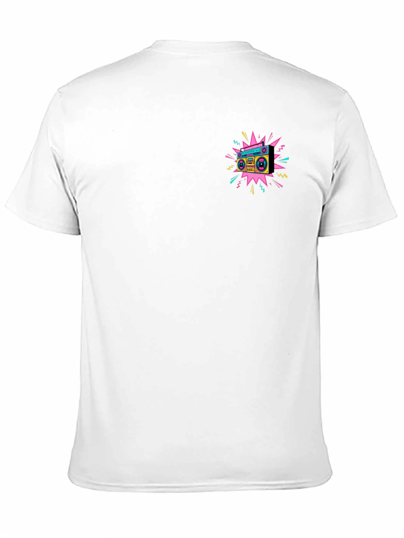 Retro Boombox Graphic Tee - Black