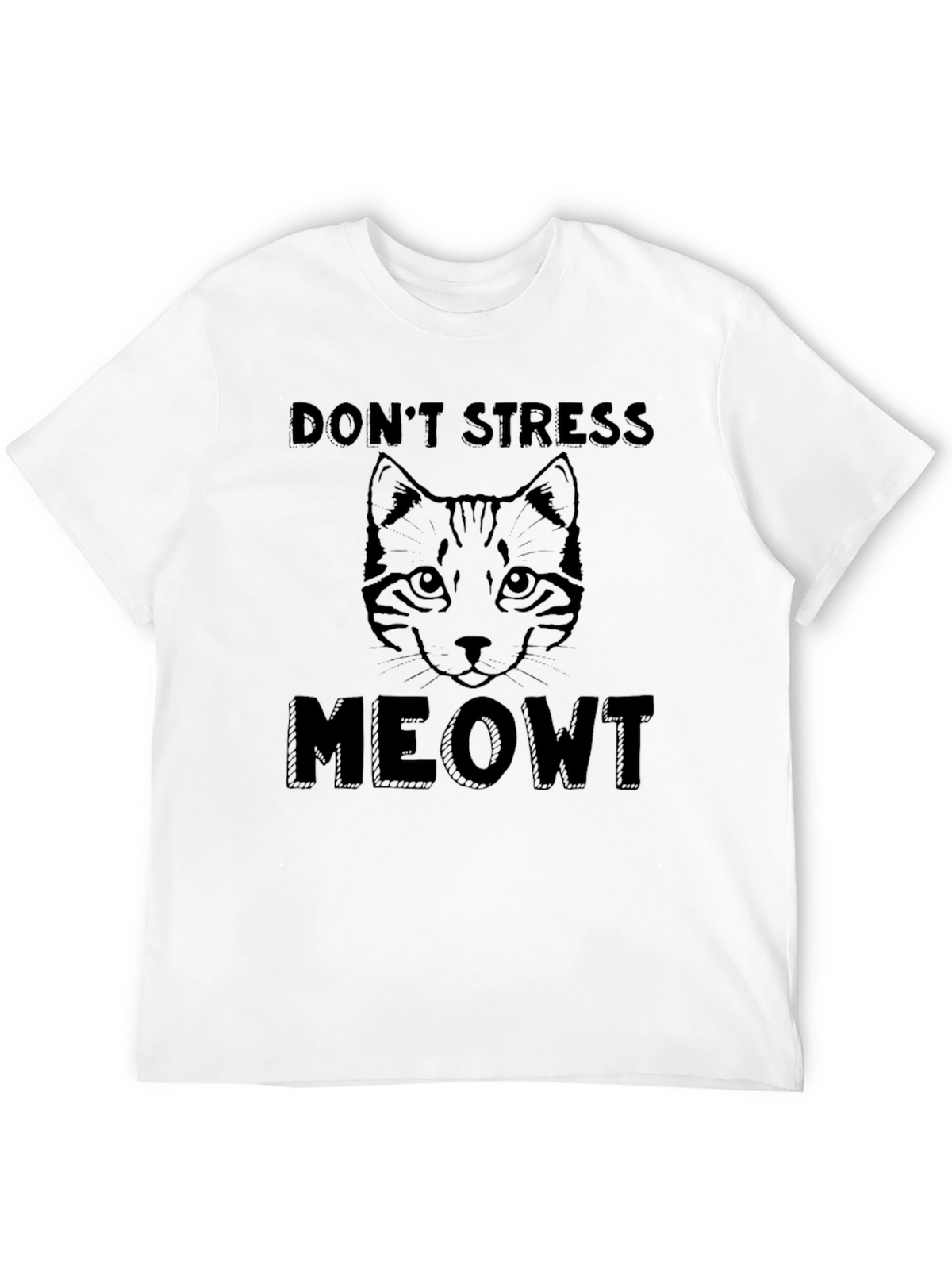 Dont Stress Meowt Cat Graphic T-Shirt
