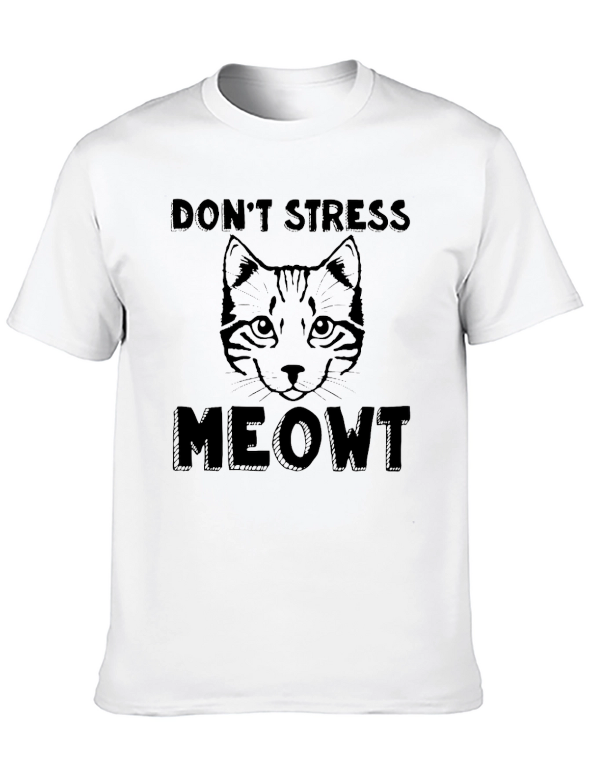 Dont Stress Meowt Cat Graphic T-Shirt