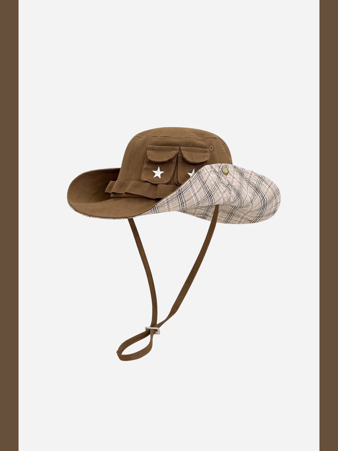 Stylish Outdoor Cowboy Bucket Hat with Star Pattern - Sun Protection for Women
