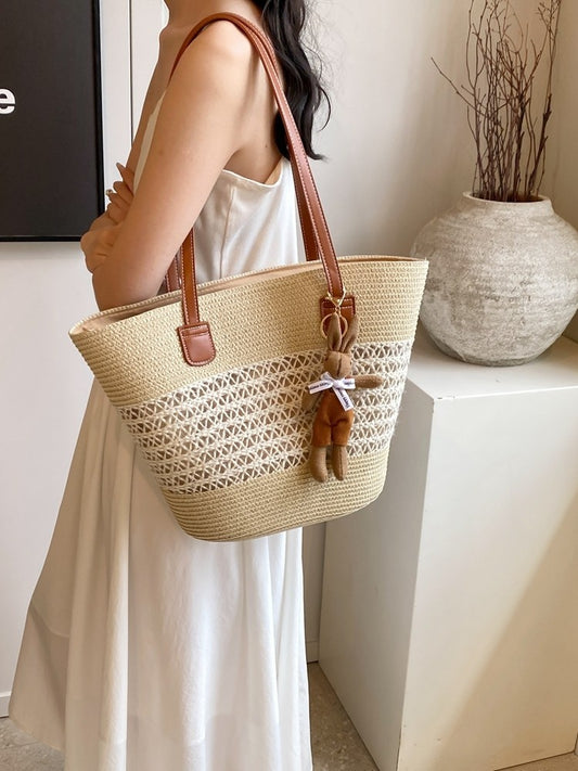 Trendy Summer Woven Basket Bag for Beach & Everyday Use