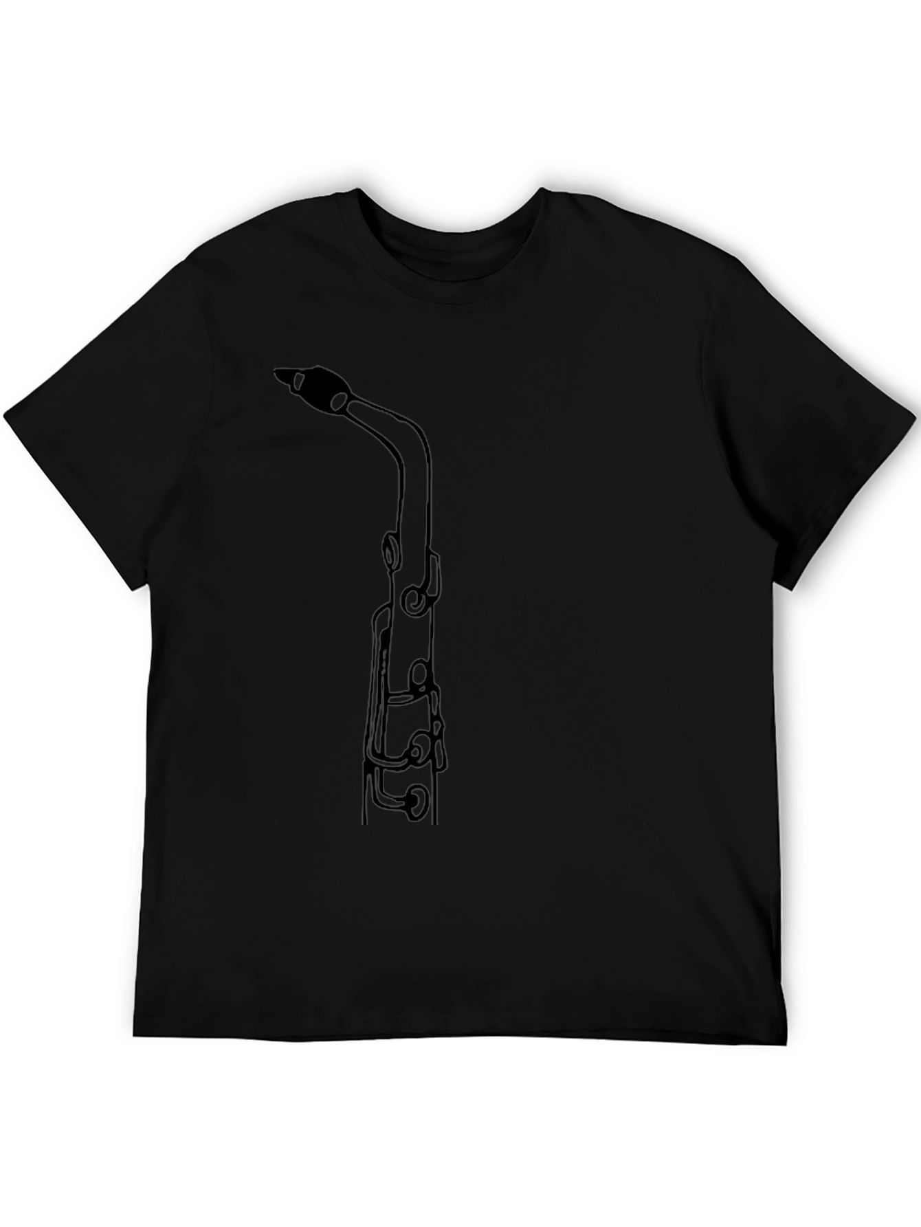 Saxophone Outline Graphic T-Shirt