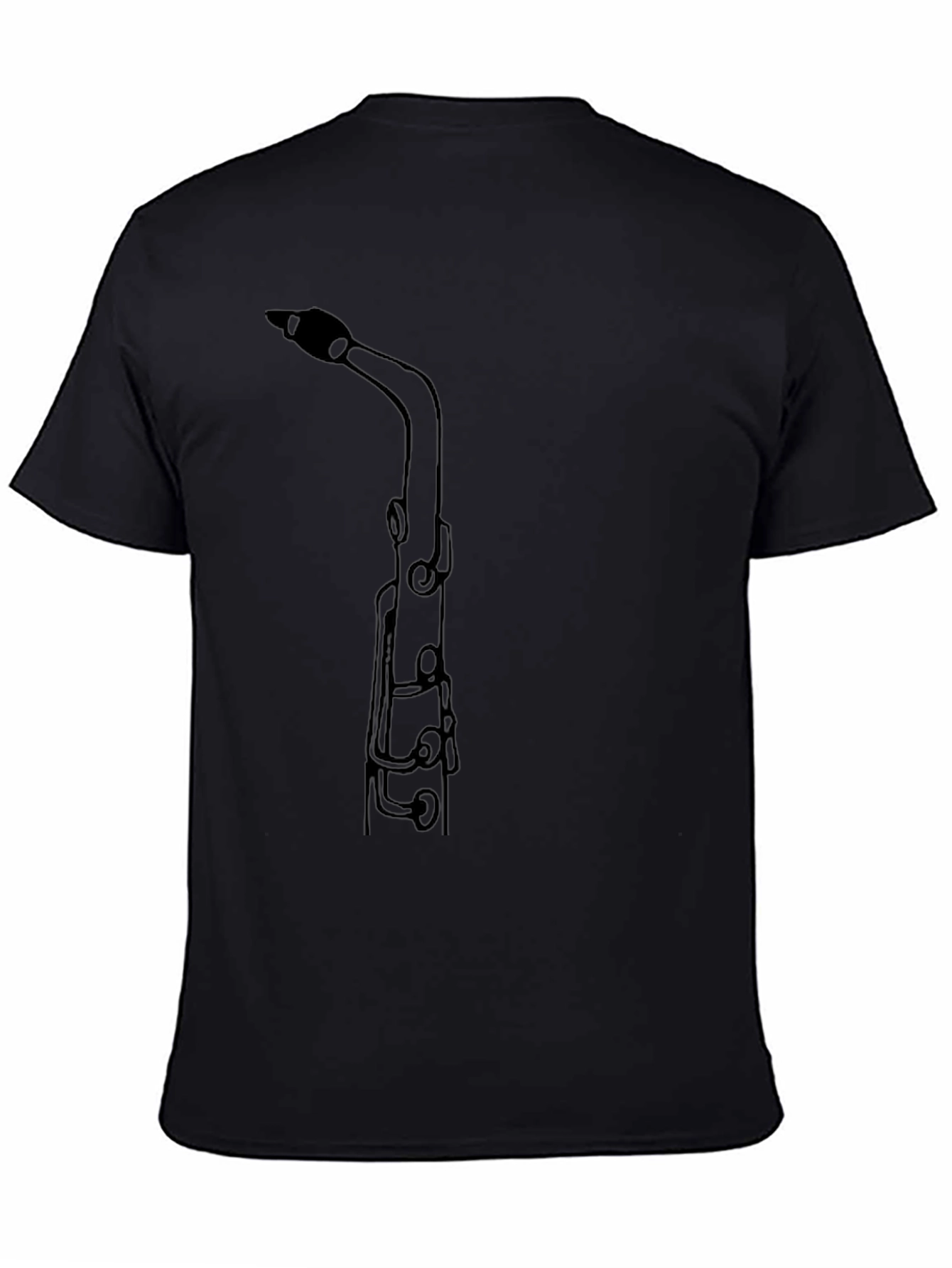Saxophone Outline Graphic T-Shirt