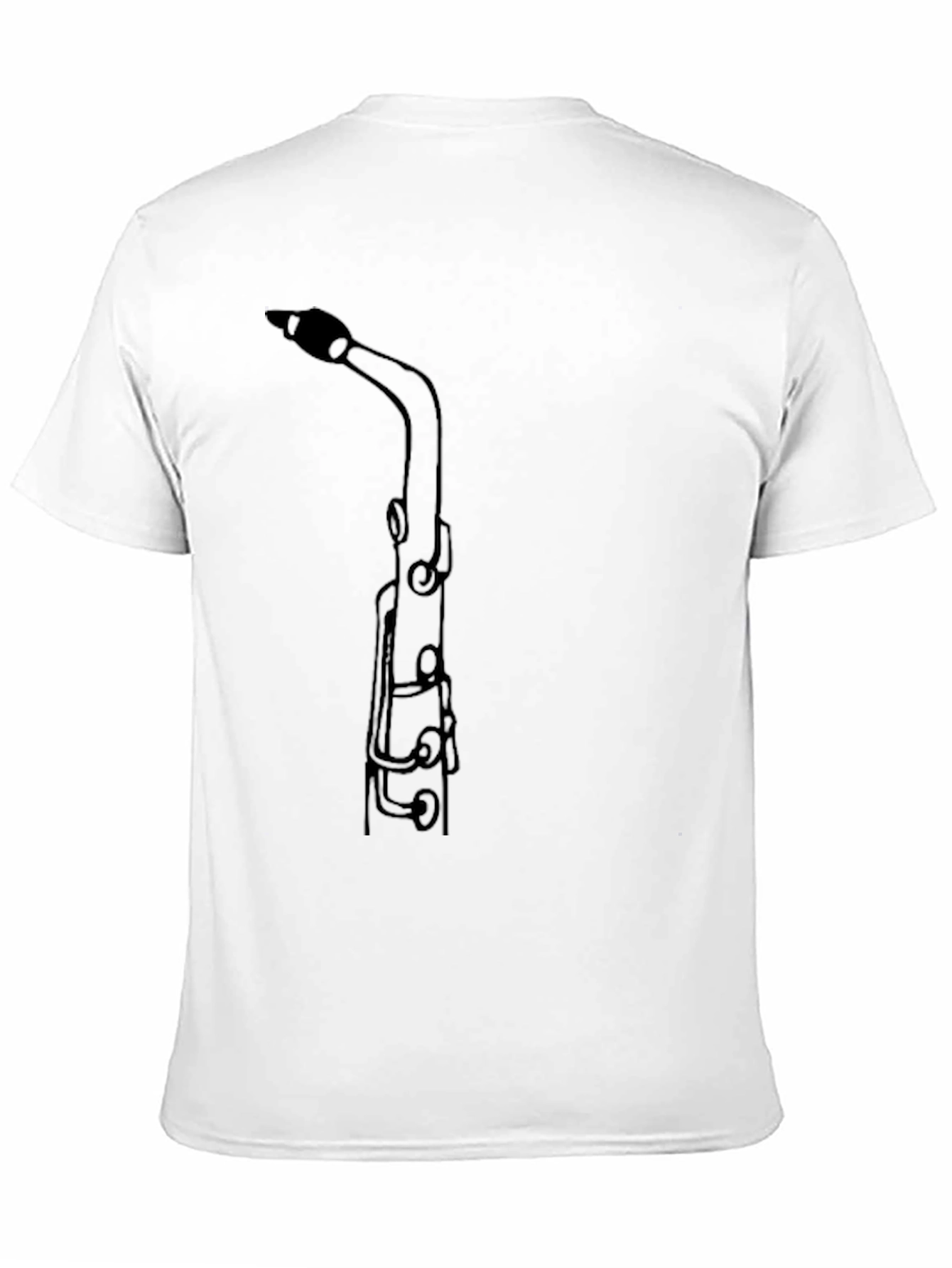 Saxophone Outline Graphic T-Shirt
