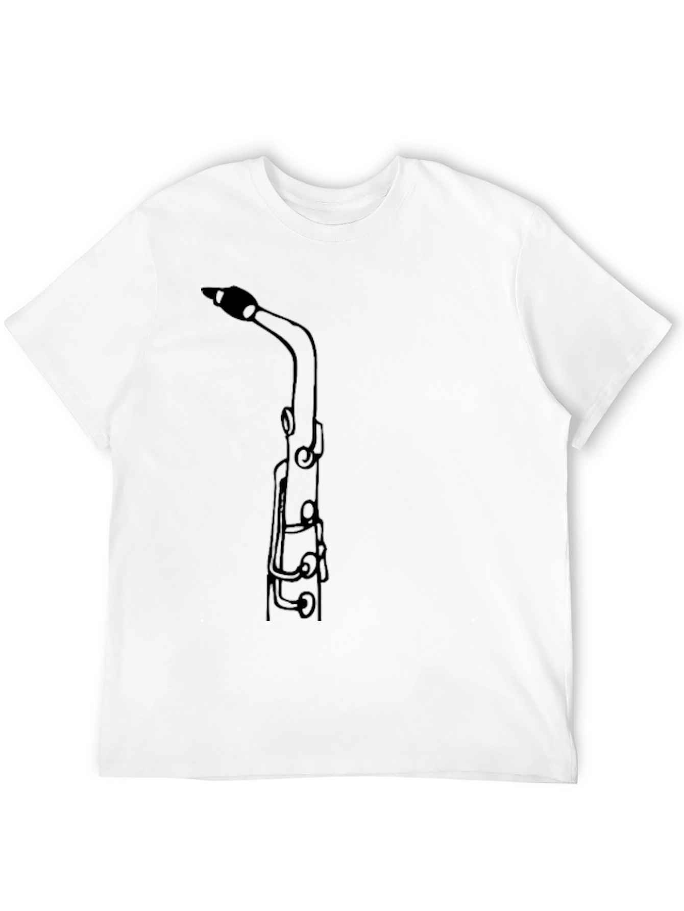 Saxophone Outline Graphic T-Shirt
