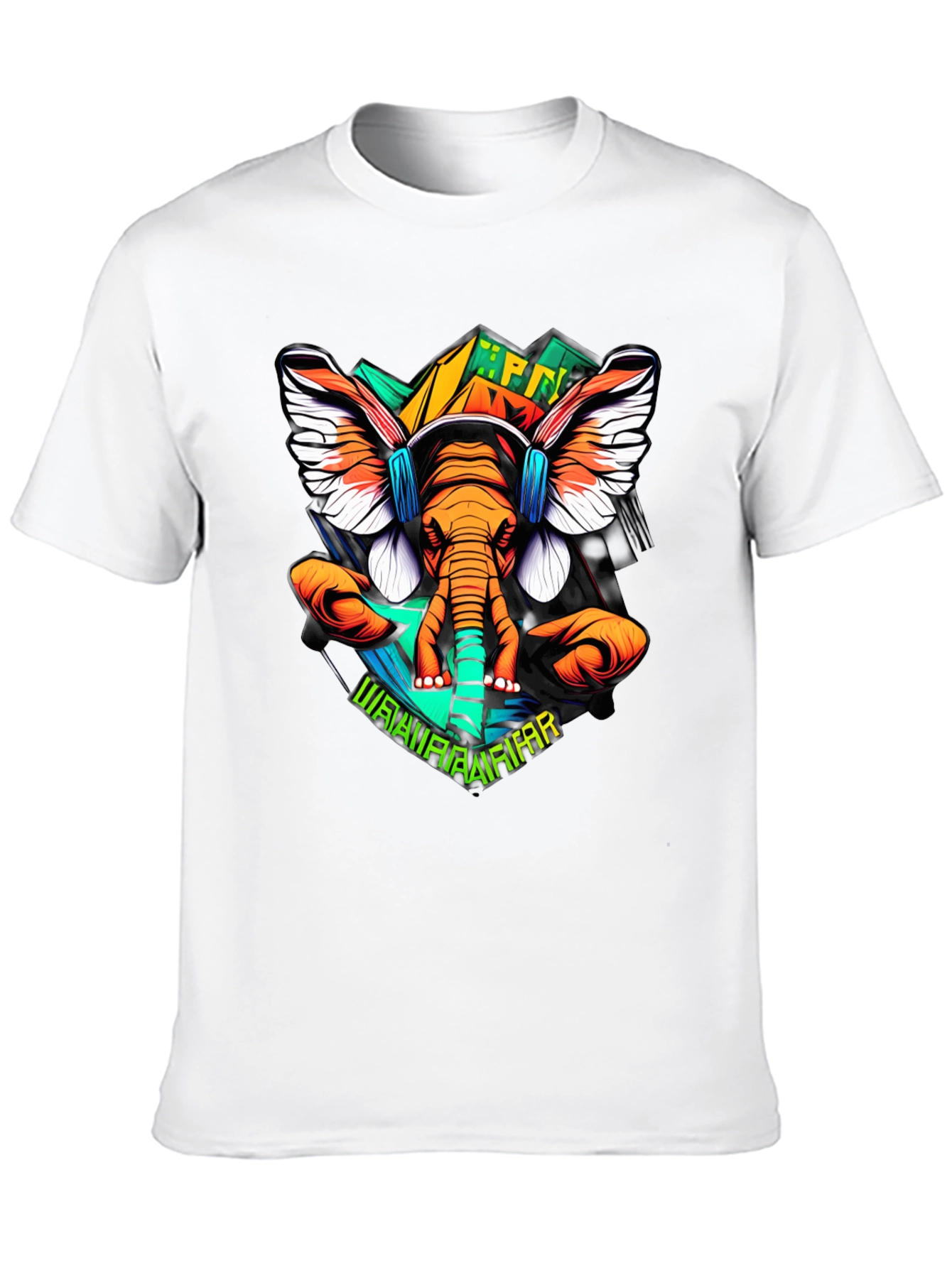 Elephant DJ Graphic Tee - Black