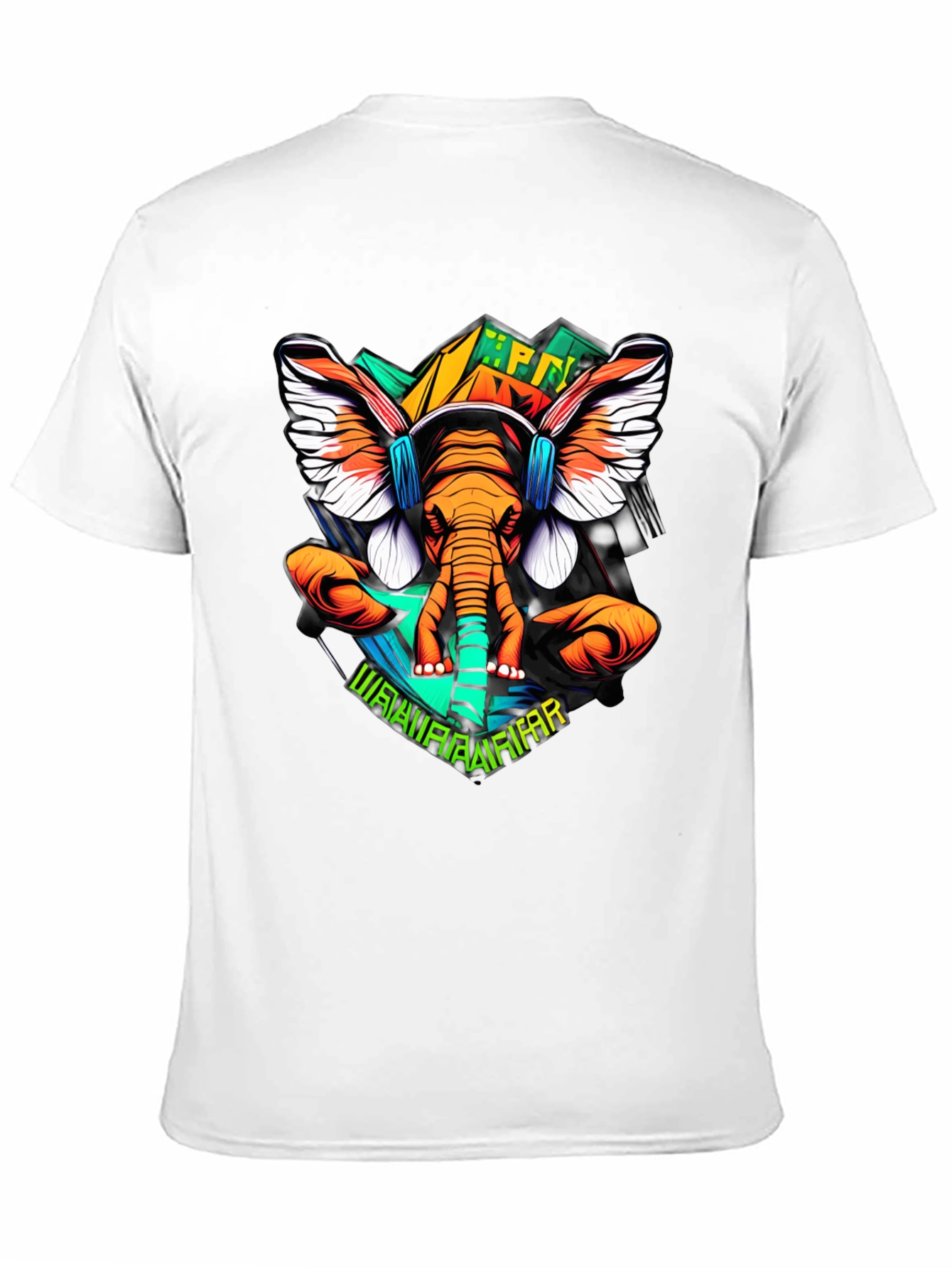 Elephant DJ Graphic Tee - Black