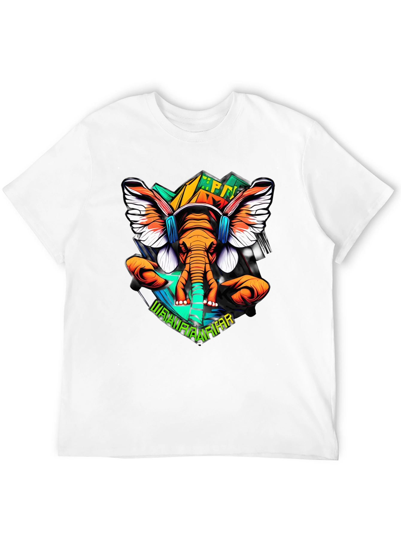 Elephant DJ Graphic Tee - Black